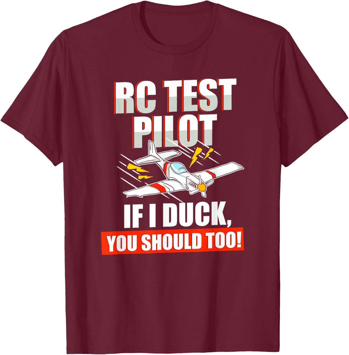 RC Plane Pilot Radio Controlled Flyer T-Shirt - T-Shirt | Maroon