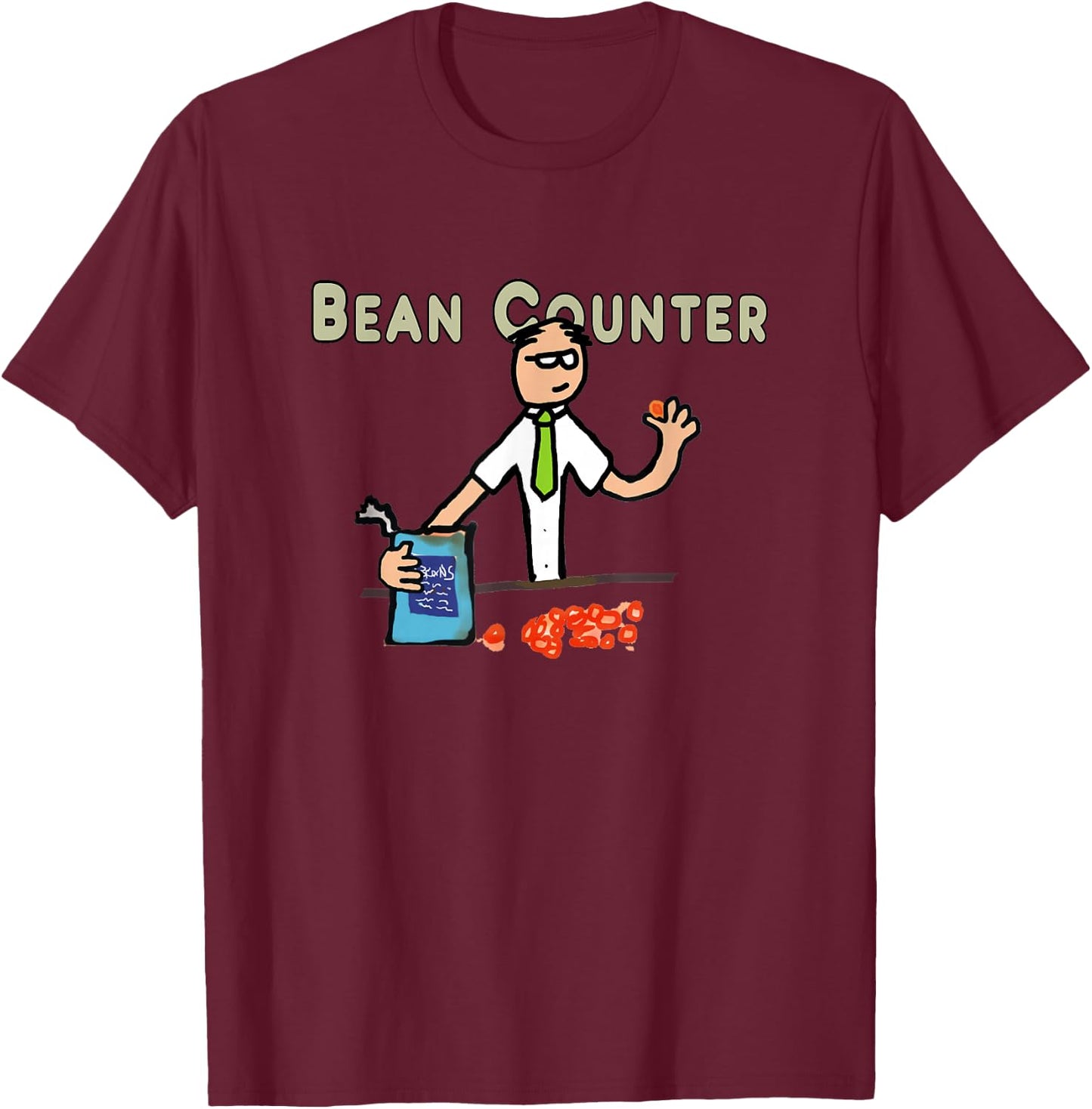 Accountant Bean Counter T-Shirt - T-Shirt | Maroon