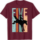 5th Birthday Kids Retro Rodeo Horse Lovers Cowboys Rider T-Shirt - T-Shirt | Maroon