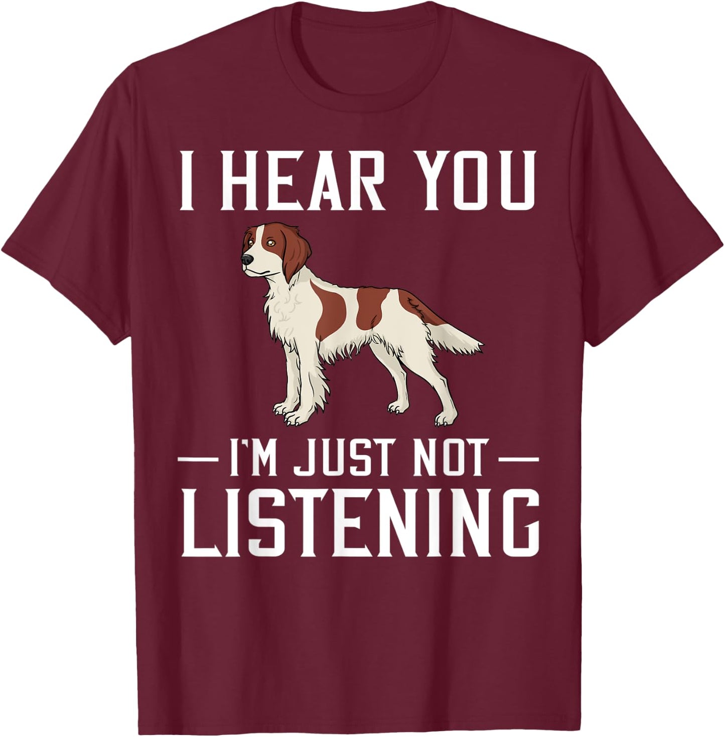 Irish Red And White Setter Dog Puppies Owner Lover T-Shirt - T-Shirt | Maroon