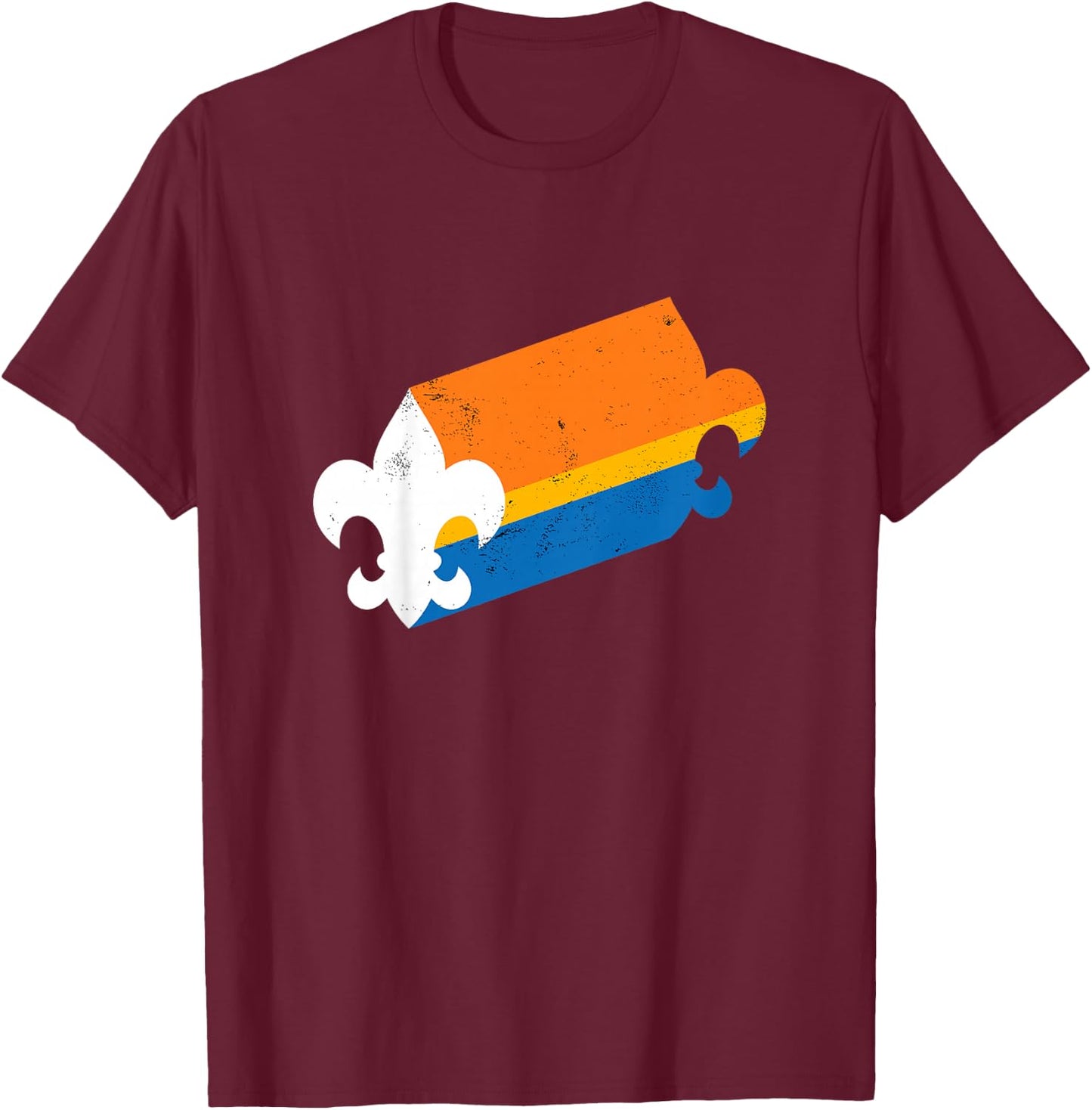 Kids Vintage Fleur Di Lis T-Shirt - T-Shirt | Maroon