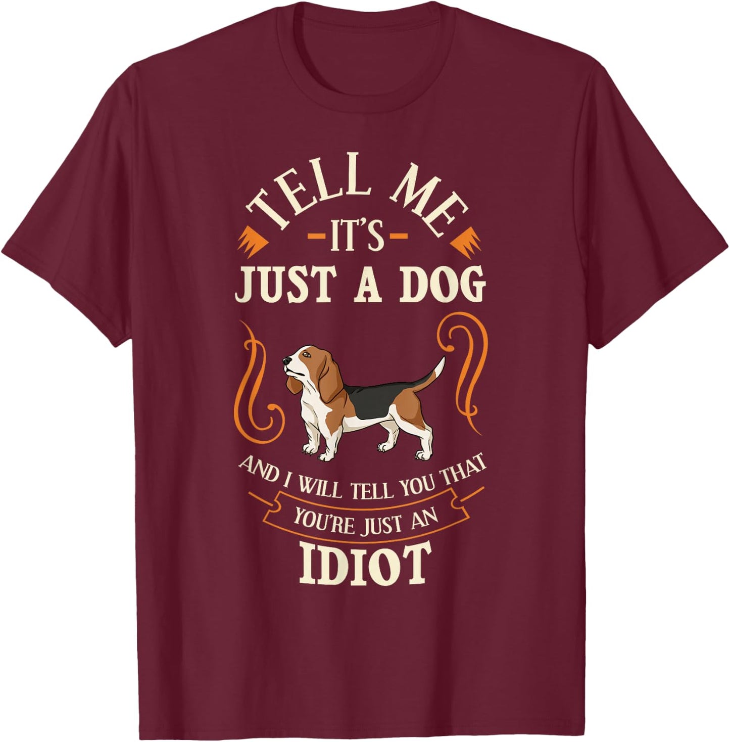 Basset Hound Dog Puppies Owner Lover T-Shirt - T-Shirt | Maroon