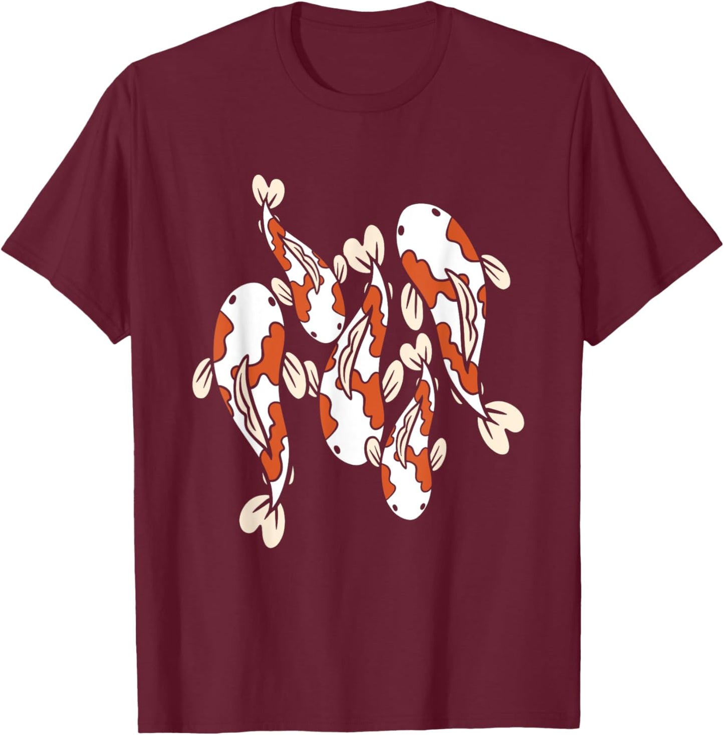 Watercolor Koi Fish T-Shirt - T-Shirt | Maroon