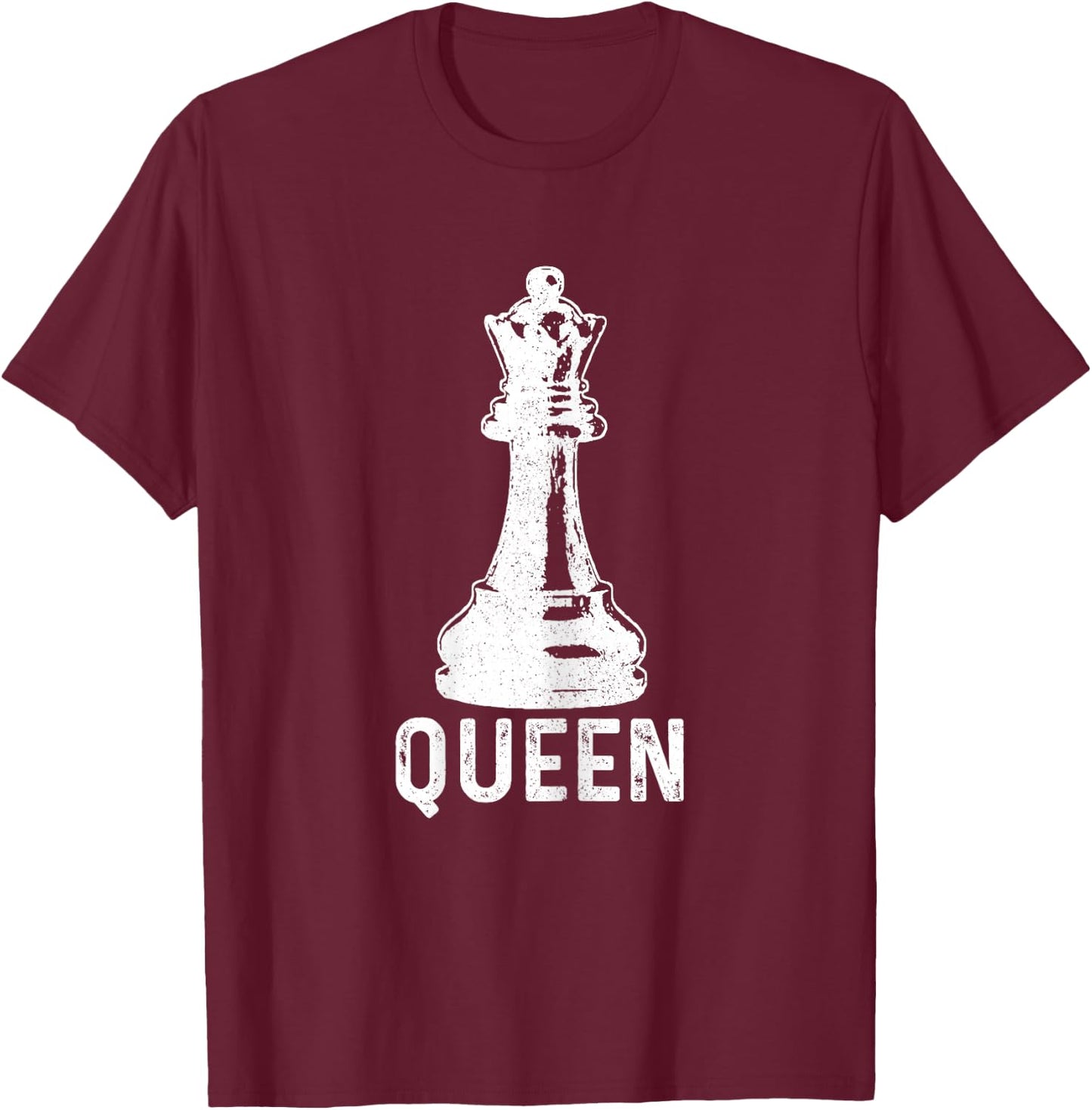 Chess Girl Queen Vintage Chess Player T-Shirt - T-Shirt | Maroon