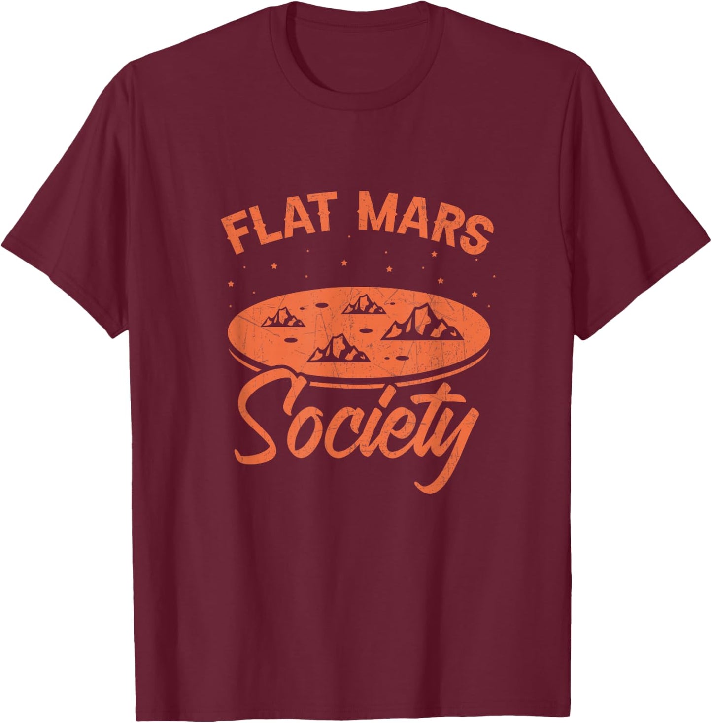Flat Mars Society T-Shirt - T-Shirt | Maroon