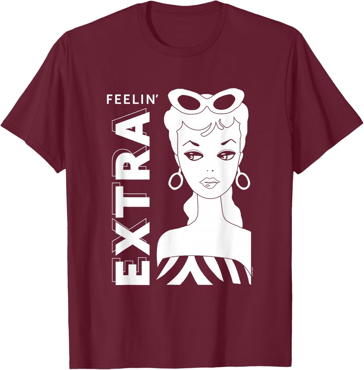 Barbie - Feelin' Extra T-Shirt - T-Shirt | Maroon