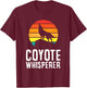 Coyote Whisperer Animal Cute Coyote T-Shirt - T-Shirt | Maroon