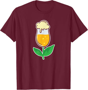 Tulip Glass Beer Alcohol Beer Lovers Women MP T-Shirt - T-Shirt | Maroon