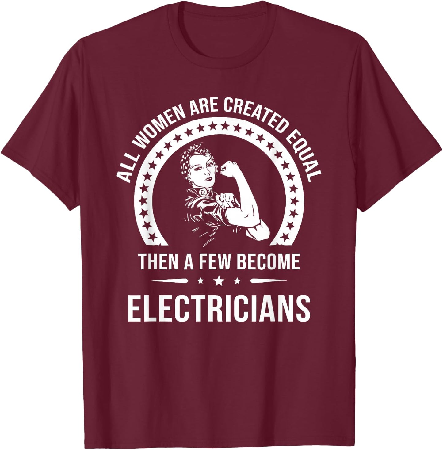 Electrician's Shirt | Electrician T-Shirt - T-Shirt | Maroon