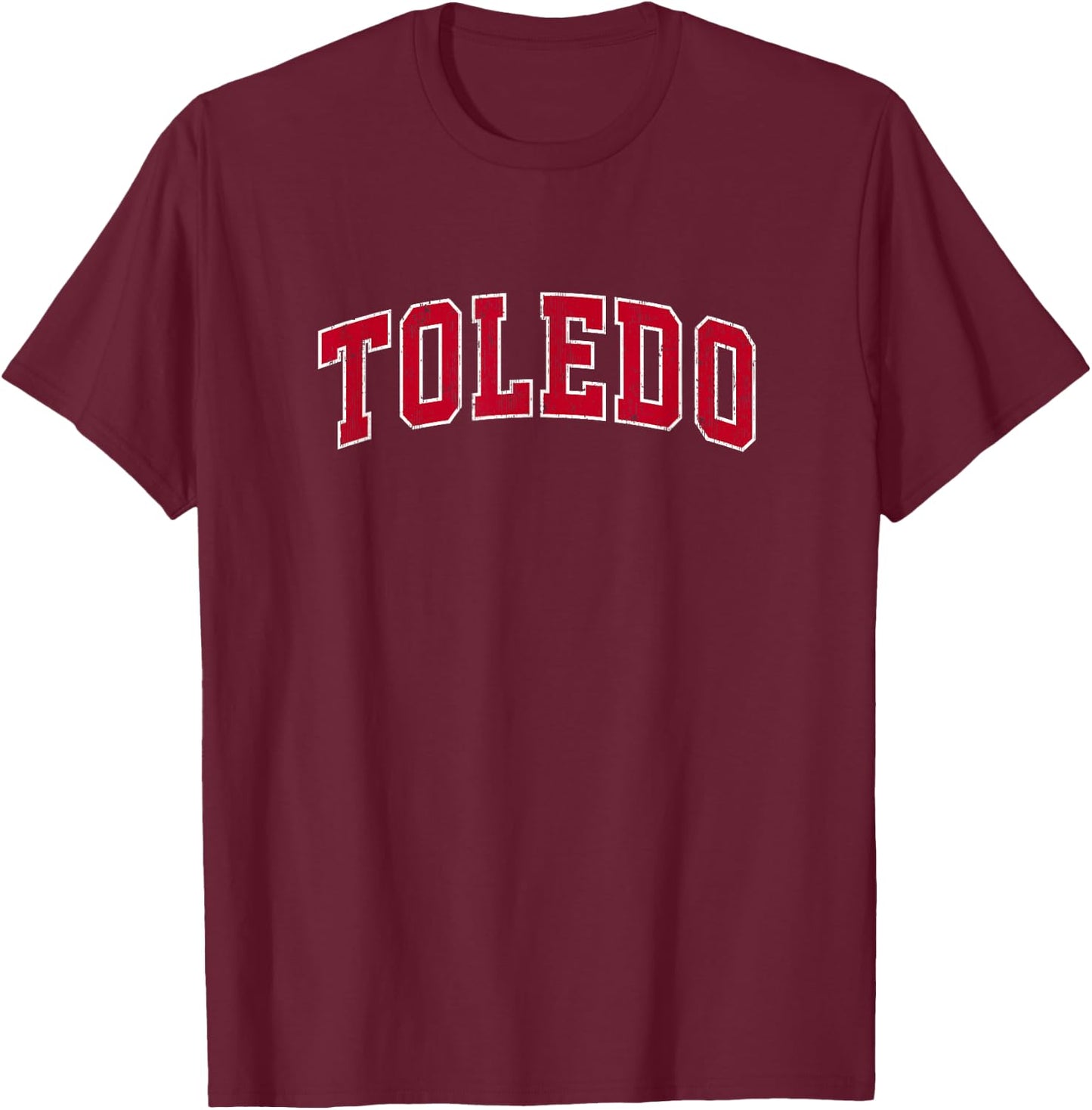 Toledo Ohio OH Vintage Sports Design Red Design T-Shirt - T-Shirt | Maroon