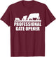 Professional Gate Opener Cow Apparel T-Shirt - T-Shirt | Maroon