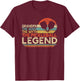 Vintage Pickleball Grandpa The Man The Myth The Legend T-Shirt - T-Shirt | Maroon