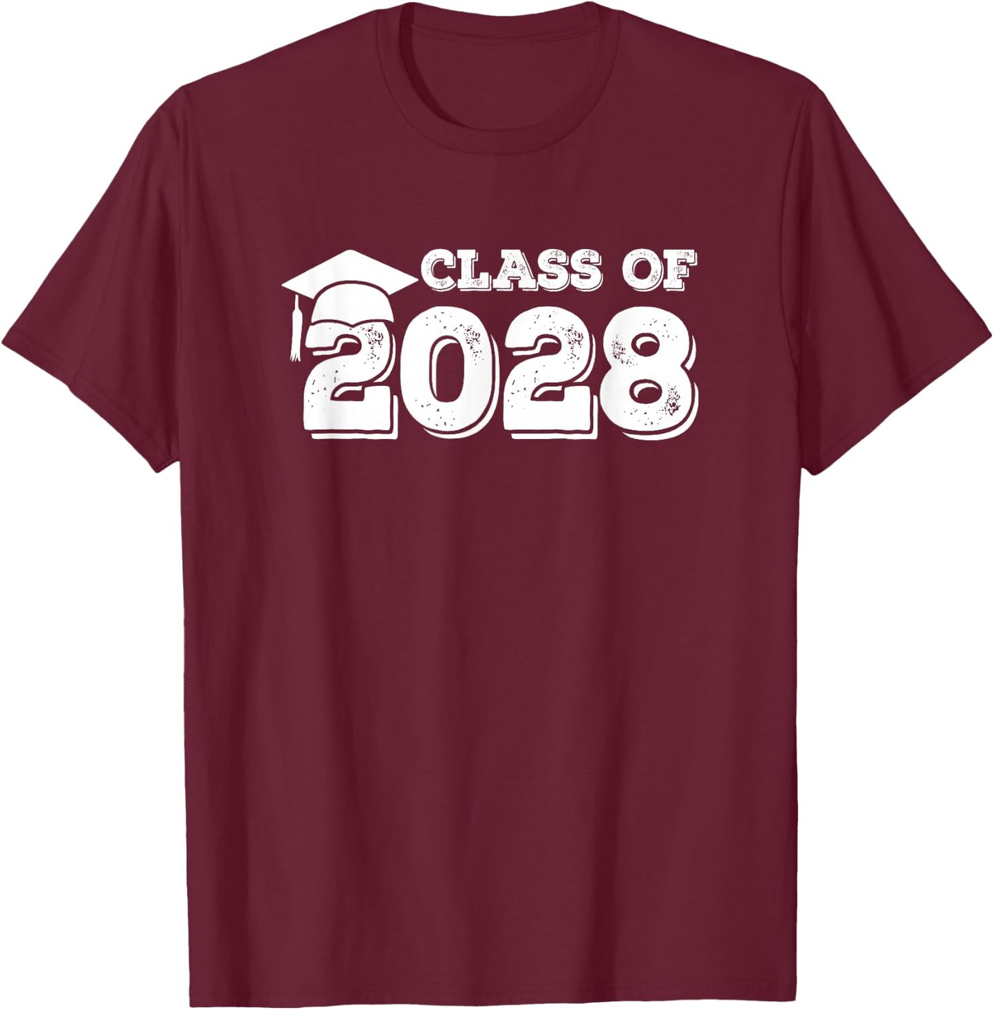 Class of 2028 Shirt Senior Graduation 2028 T-Shirt - T-Shirt | Maroon