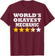 World okayest Mechanic - Funny Mechanic T-Shirt - T-Shirt | Maroon