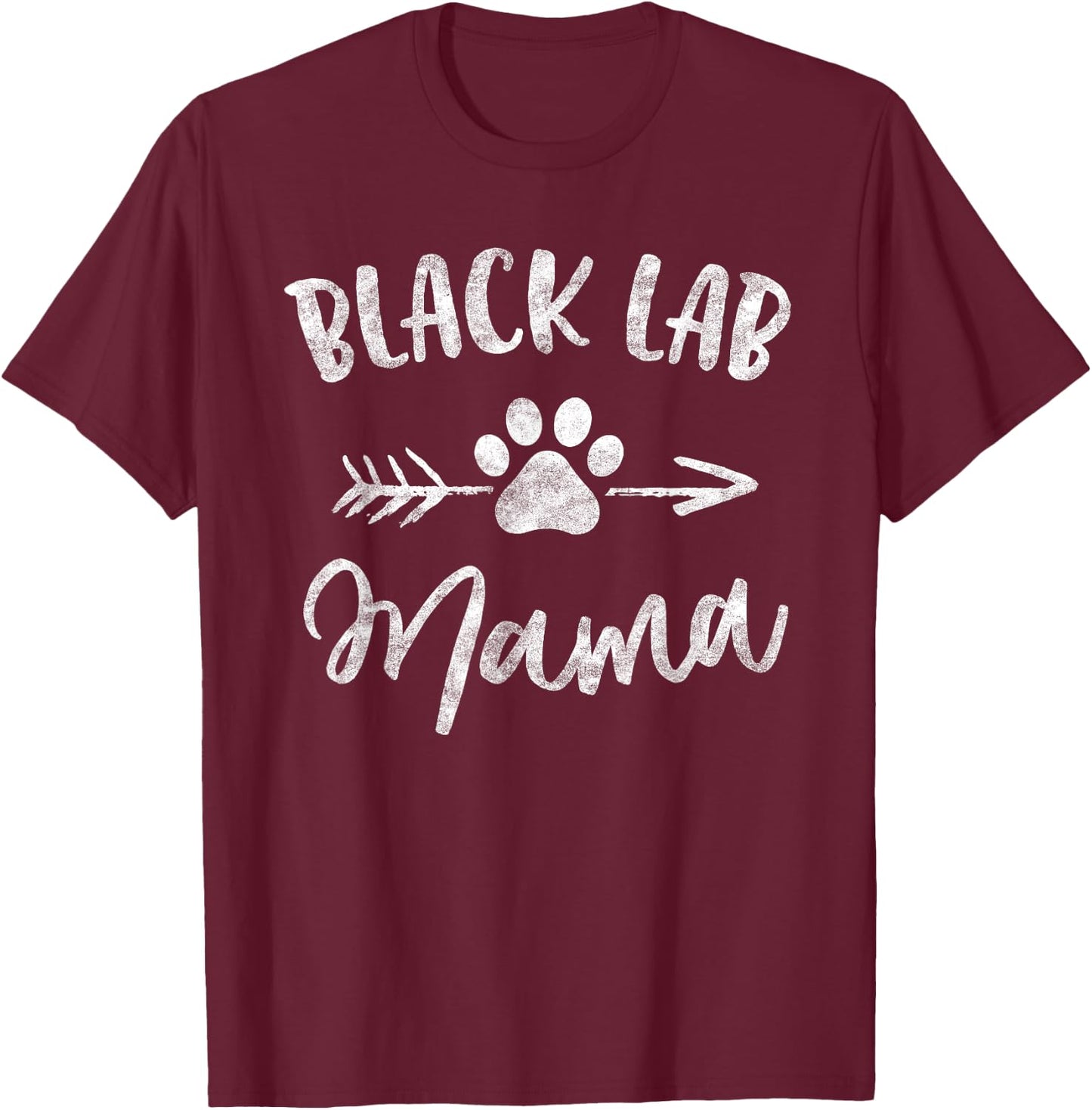 Black Lab Mama Labrador Retriever Lover Gifts Dog Mom Mother Women Girls Kids T-Shirt - T-Shirt | Maroon
