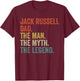 Men Vintage Dog Dad Man Myth Legend Shirts, Jack Russell Dad T-Shirt - T-Shirt | Maroon