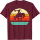 Rodeo Bucking Bronco Horse Retro Style T-Shirt - T-Shirt | Maroon