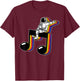 Vintage Astronaut On Music Note Space Teacher Music Lover T-Shirt - T-Shirt | Maroon