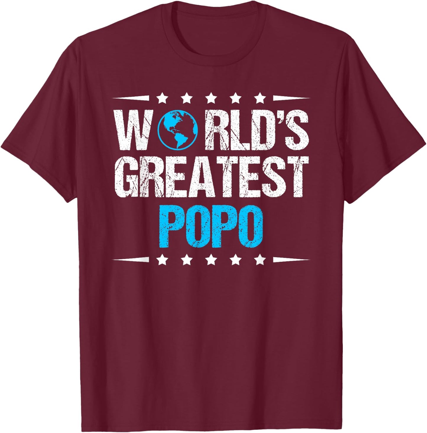 World's Greatest Popo T-Shirt - T-Shirt | Maroon