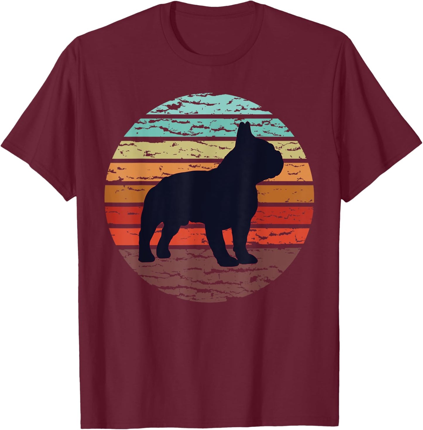 French Bulldog Frenchie Dog Women Girls Kids T-Shirt - T-Shirt | Maroon