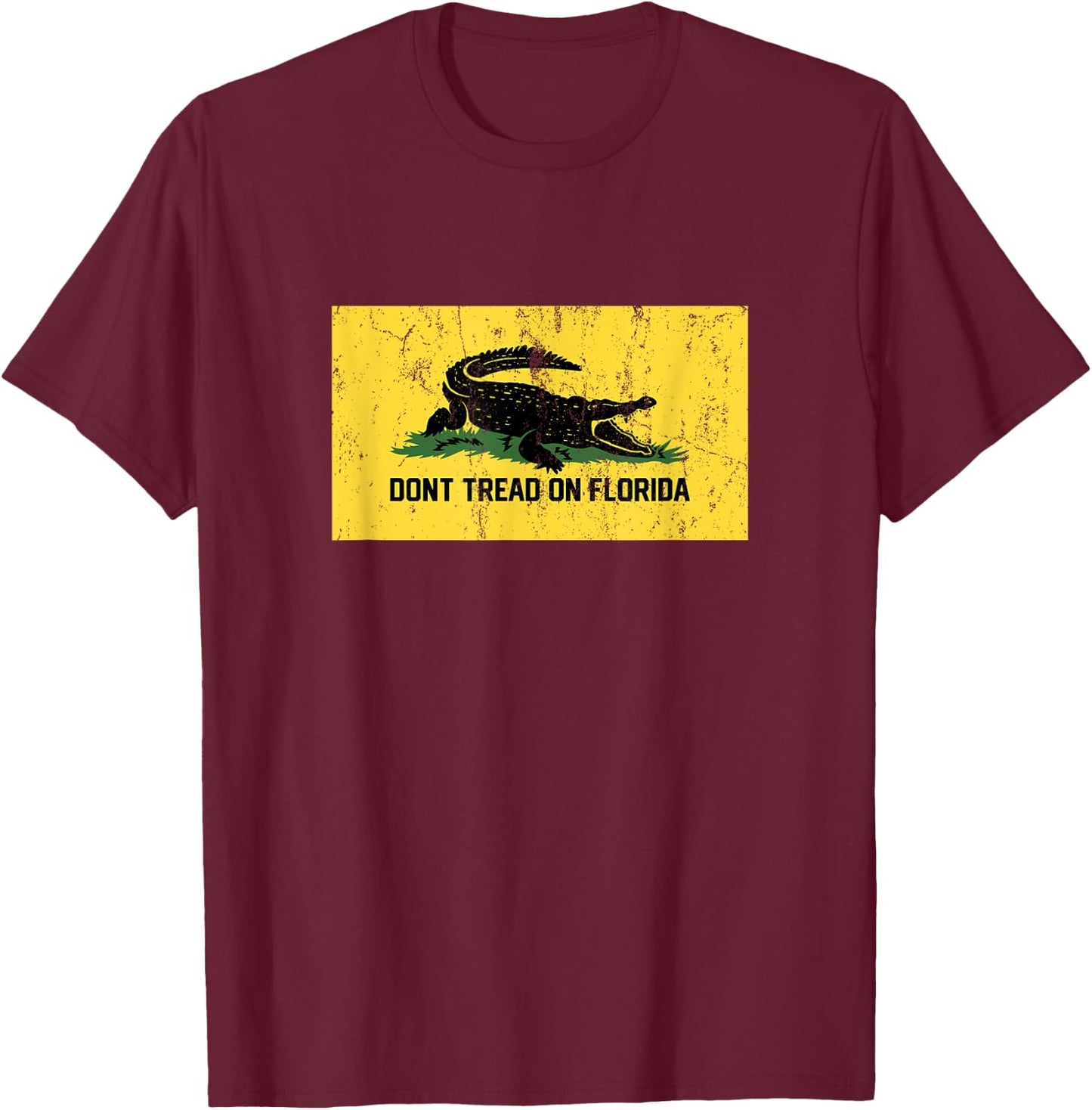 Don't Tread On Florida - Gadsden Flag - Ron DeSantis Gator T-Shirt - T-Shirt | Maroon