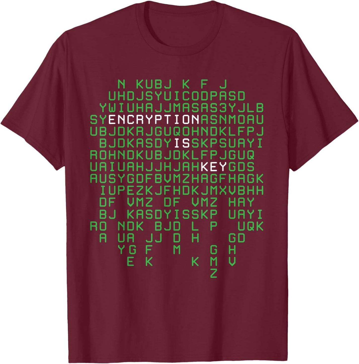 Encryption Design Security Programmer Cryptographer T-Shirt - T-Shirt | Maroon
