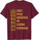 Coffee Gift Caffeinated Coffeeholic Christ Offers Forgiveness For Everyone Everywhere -Adults Black Short Sleeve Modern T-Shirt - T-Shirt | Maroon