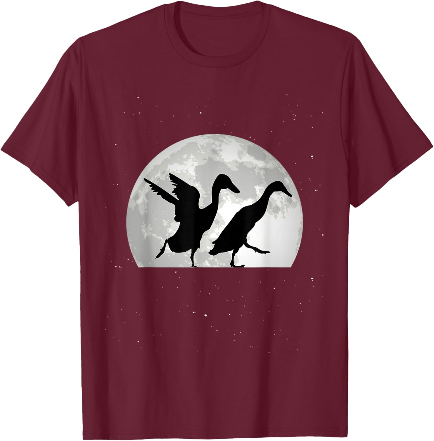 Running Duck Moon Runner Duck T-Shirt - T-Shirt | Maroon