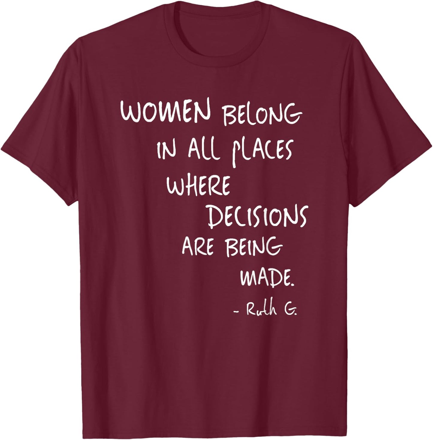 Equal Rights Women Rights Political Feminism Feminist Gift T-Shirt - T-Shirt | Maroon