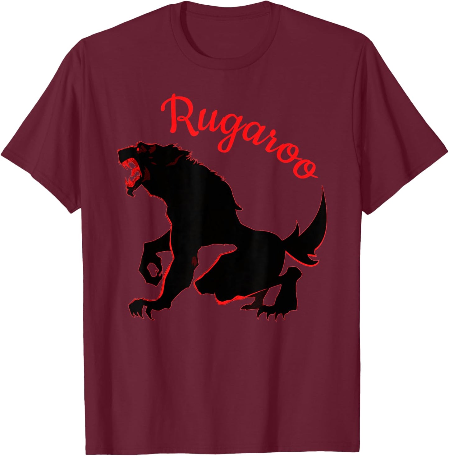 TMTZ Rugaroo Werewolf Legend of the Night Shapeshifter T-Shirt - T-Shirt | Maroon
