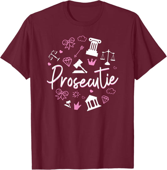 Young Lawyer Attorney Law Pun Girl Prosecutie T-Shirt - T-Shirt | Maroon