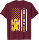 I Wear Gold For My Cousin Childhood Cancer Awareness T-Shirt - T-Shirt | Maroon