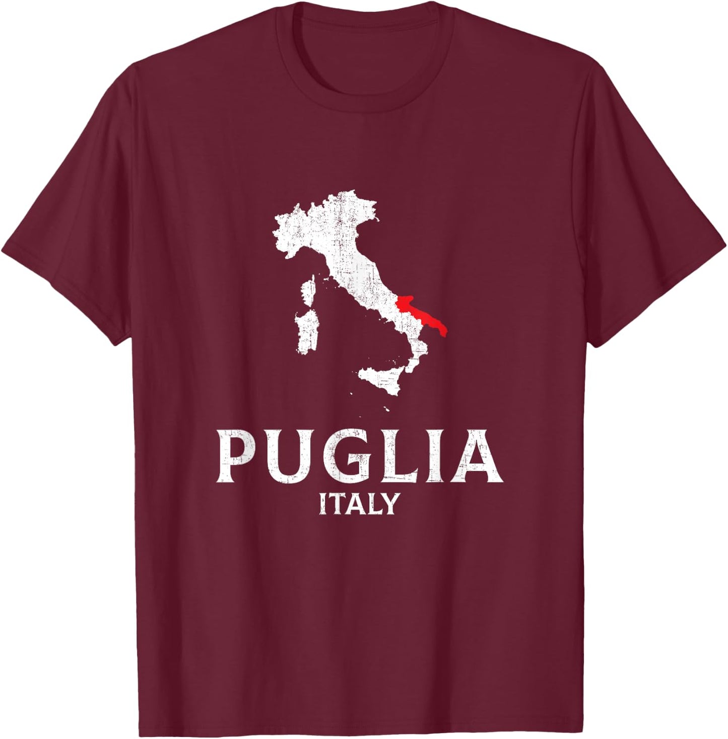 Puglia, Italian Italy T-Shirt - T-Shirt | Maroon