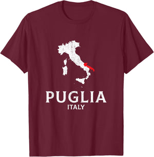 Puglia, Italian Italy T-Shirt - T-Shirt | Maroon