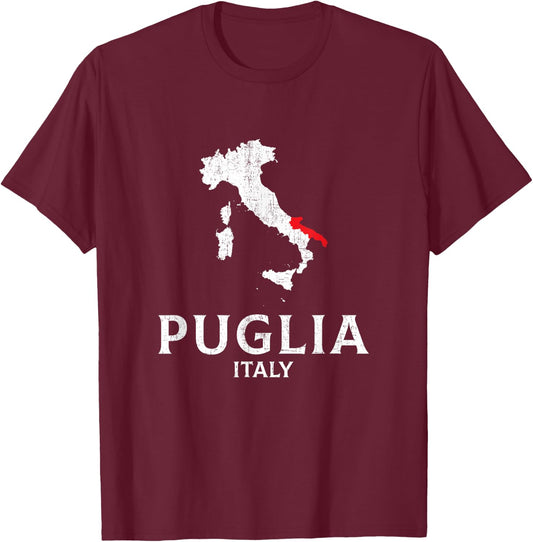 Puglia, Italian Italy T-Shirt - T-Shirt | Maroon