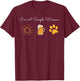 I'm A Simple Woman Sunshine Craft Beer Dog Owner Paw Summer T-Shirt - T-Shirt | Maroon