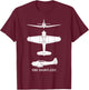 SBD Dauntless American WW2 Dive Bomber Plane Silhouettes T-Shirt - T-Shirt | Maroon