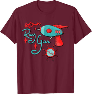 Atomic Ray Blaster Hand Drawn Toy Prop T-Shirt - T-Shirt | Maroon