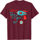Atomic Ray Blaster Hand Drawn Toy Prop T-Shirt - T-Shirt | Maroon