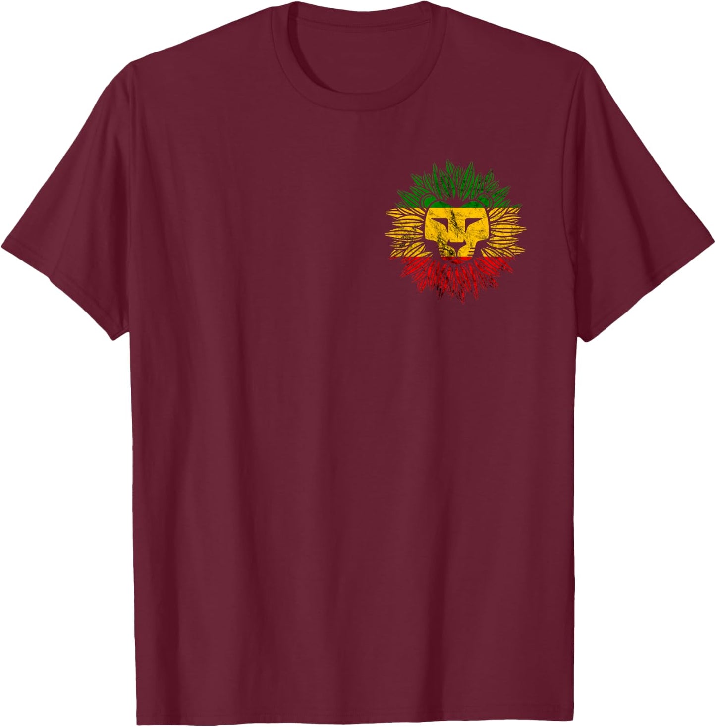 Rasta Reggae Lion Of Judah Reggae Reggae Music Peace Jamaica T-Shirt - T-Shirt | Maroon