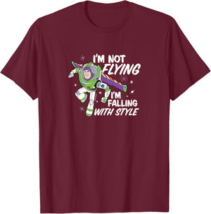 Toy Story - I'm Not flying, I'm Falling With Style T-Shirt - T-Shirt | Maroon