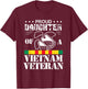 Proud Daughter of A Vietnam Veteran Small T-Shirt - T-Shirt | Maroon