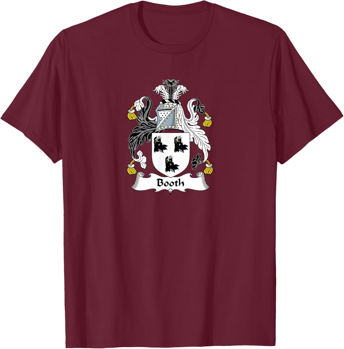 Booth Coat of Arms - Family Crest Shirt T-Shirt - T-Shirt | Maroon