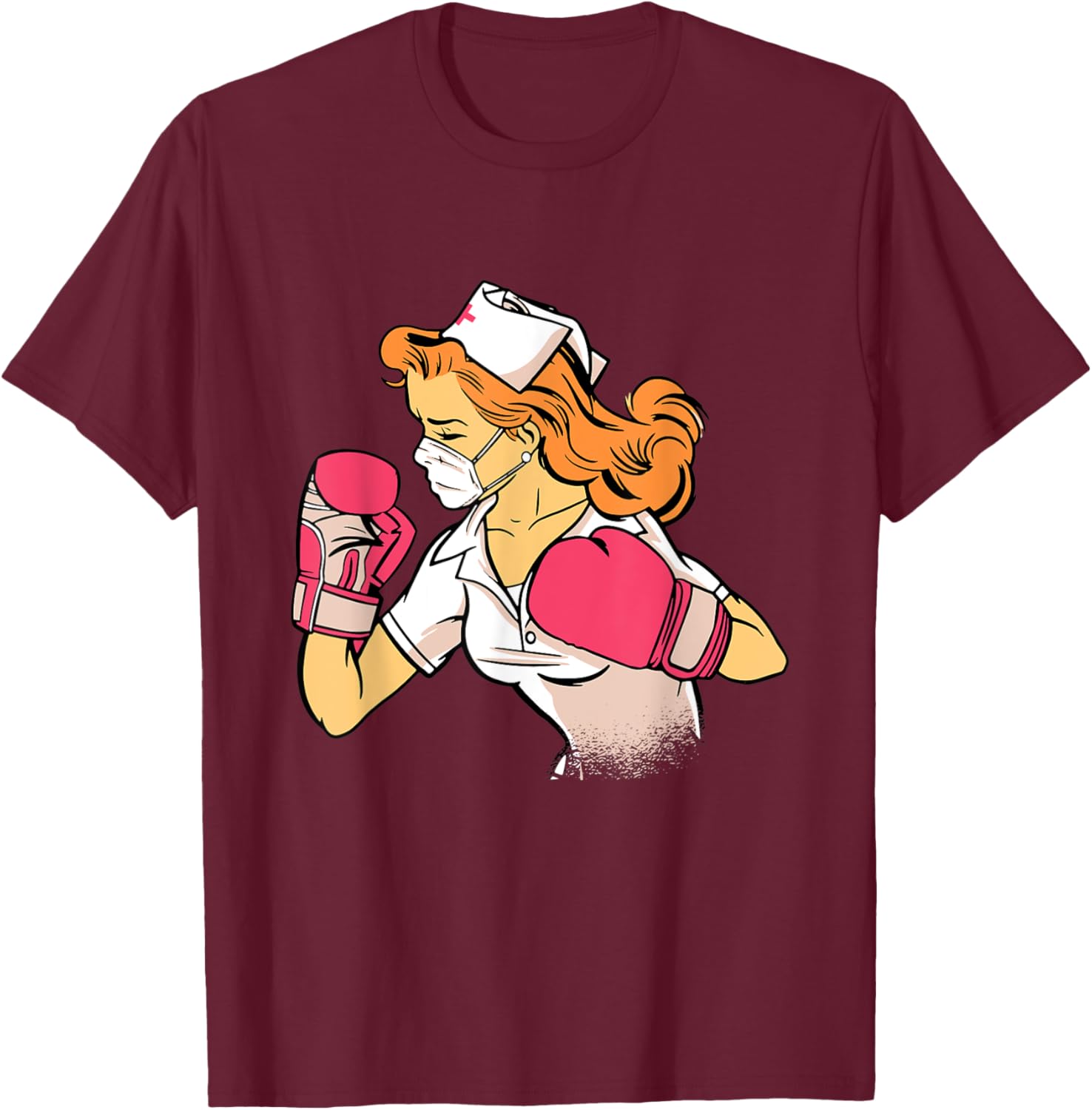 Nurse Boxer T-Shirt - T-Shirt | Maroon