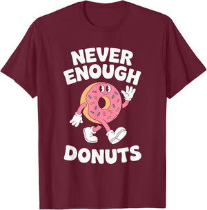 Funny Donut or Donuts Retro T-Shirt - T-Shirt | Maroon