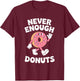 Funny Donut or Donuts Retro T-Shirt - T-Shirt | Maroon