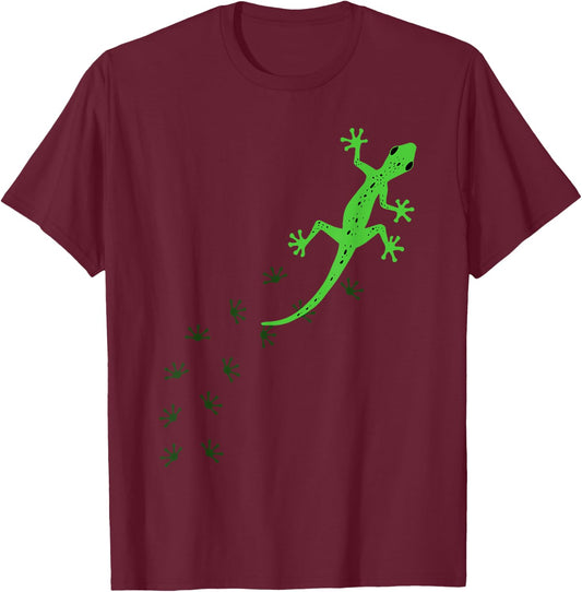 Cool Lizard Design Women Gecko Pet Animal Creature , Black T-Shirt - T-Shirt | Maroon