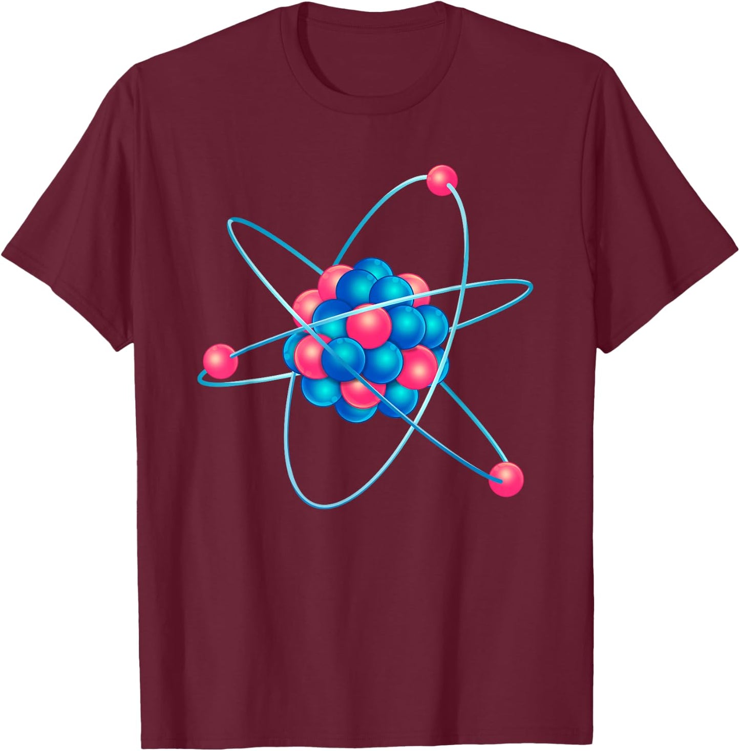 Atom Proton Neutron Chemistry T-Shirt - T-Shirt | Maroon