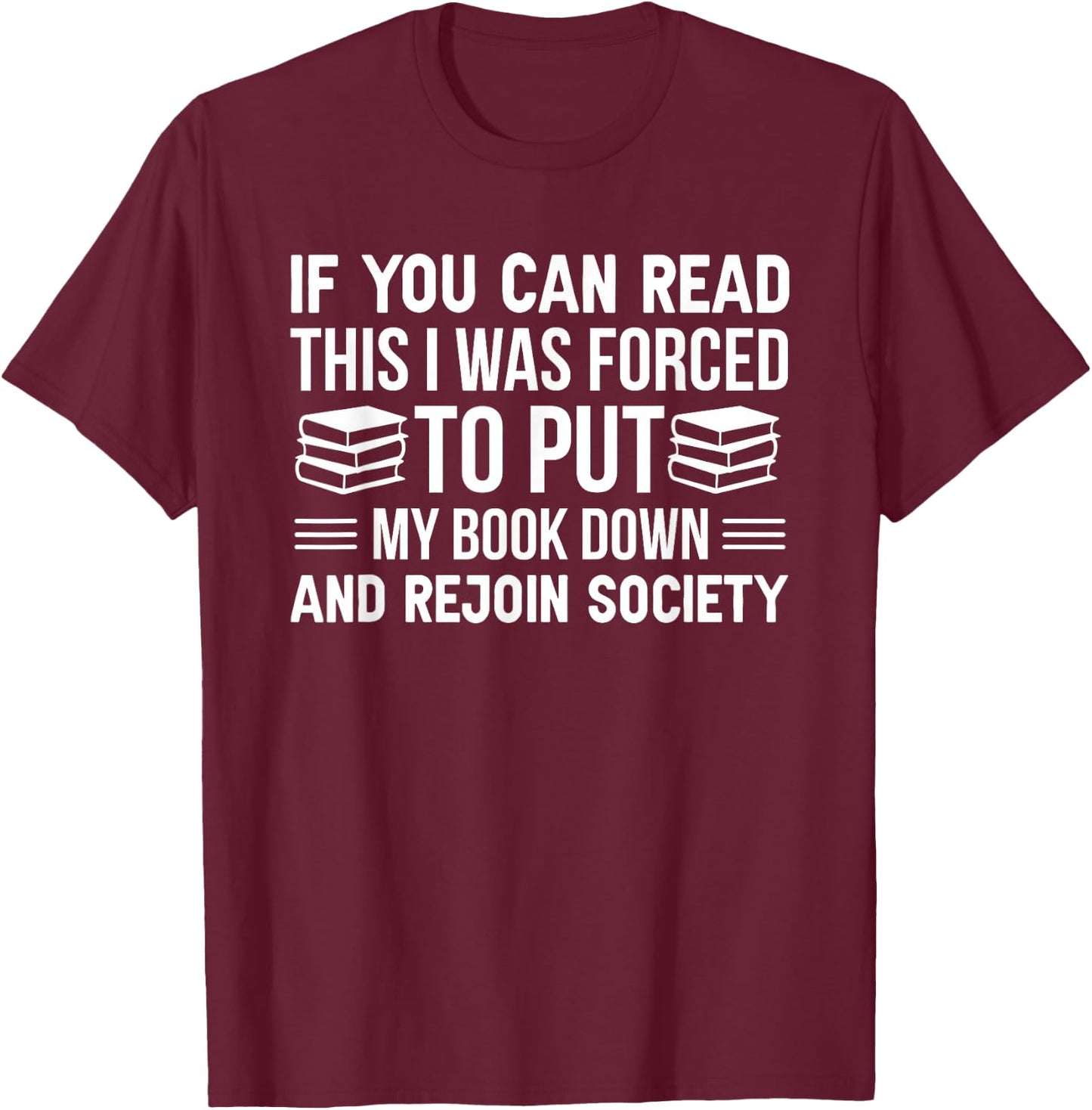 Cool Librarian Art Women Novel Book Nerd Library T-Shirt - T-Shirt | Maroon