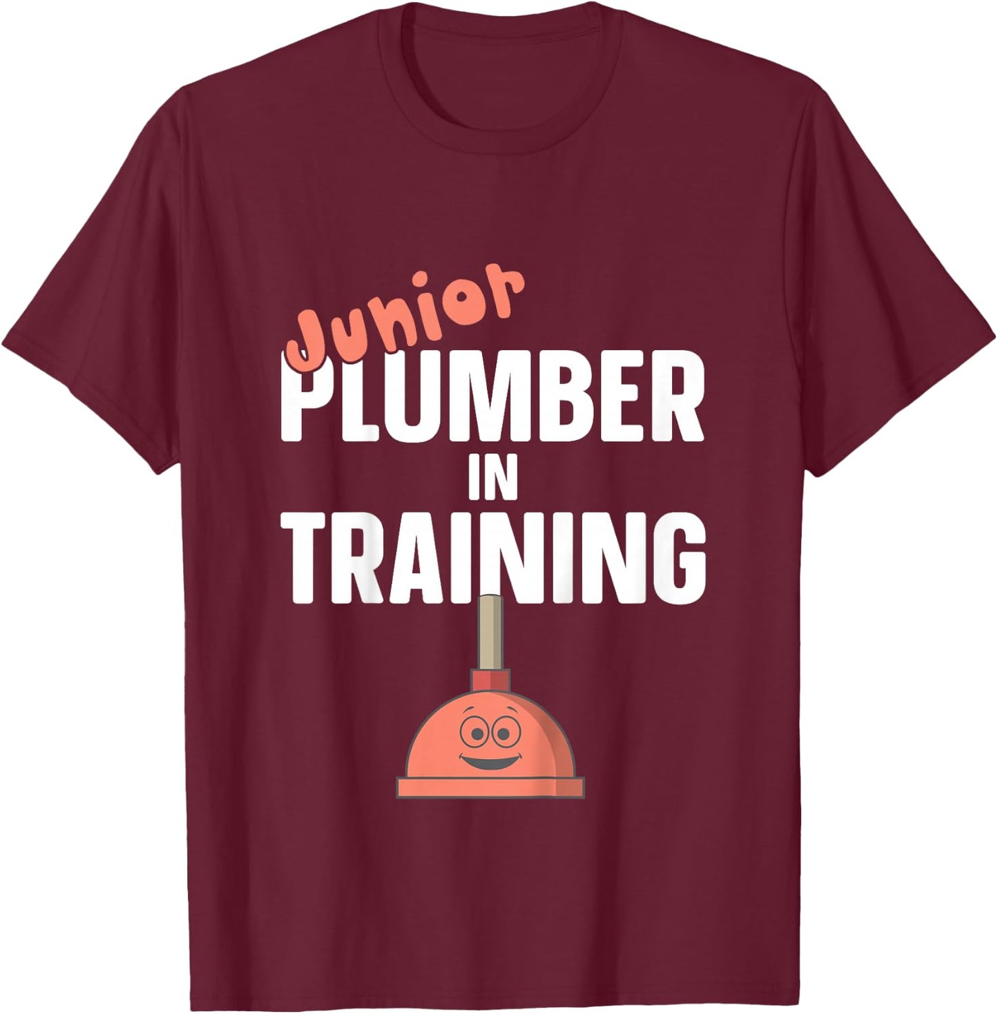 Junior Plumber in Training Plumbing Son Daughter Boy Girl T-Shirt - T-Shirt | Maroon